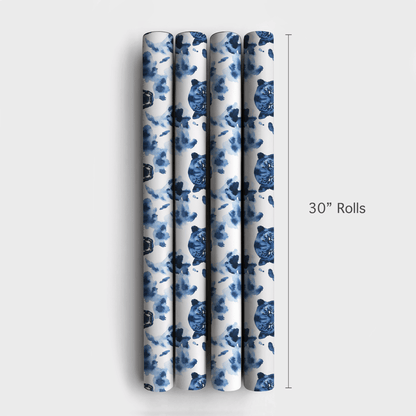 Silent Blue - Wrapping Paper - Aspen & Arlo