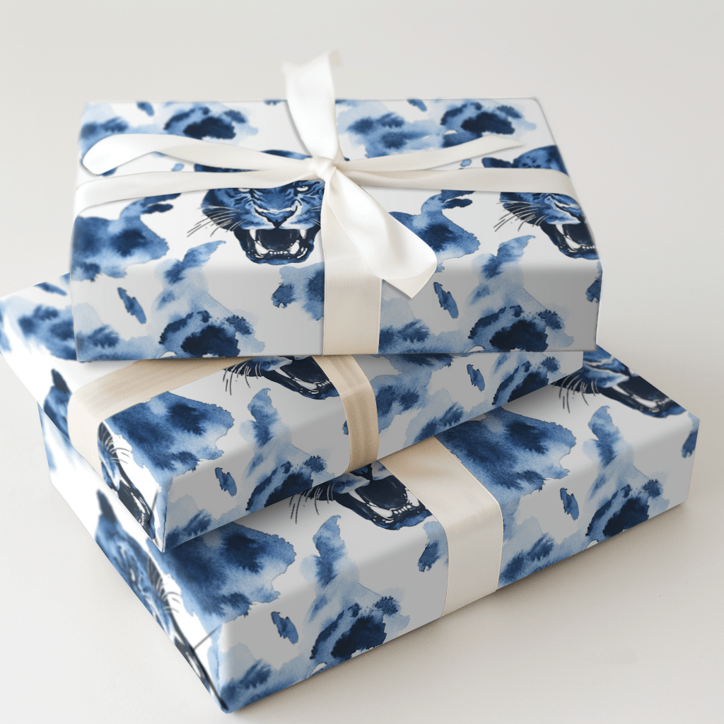 Silent Blue - Wrapping Paper - Aspen & Arlo