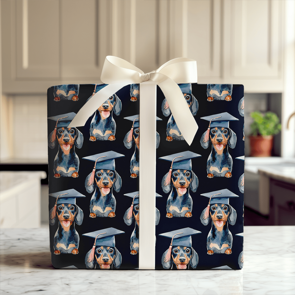 Dachshund Graduate - Wrapping Paper - Aspen & Arlo