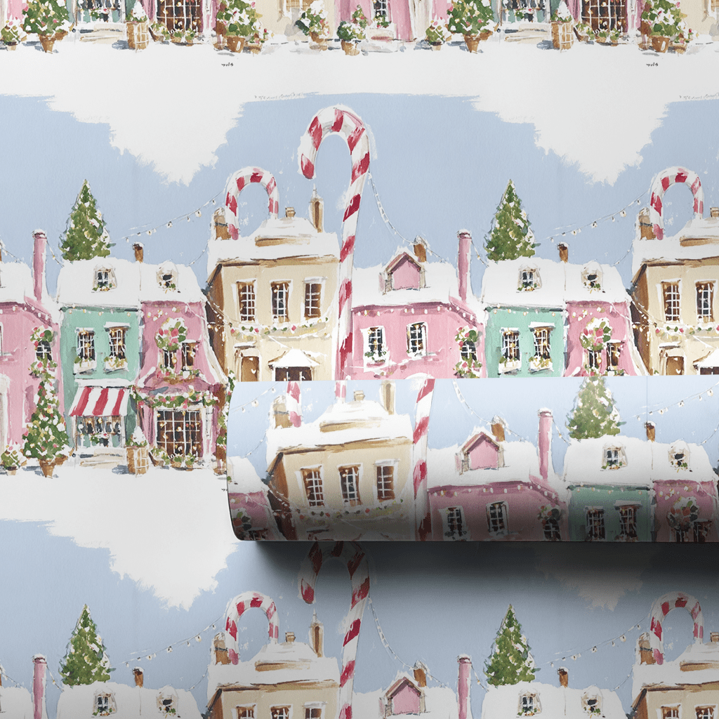 Candy Cane Crossing - Wrapping Paper - Aspen & Arlo