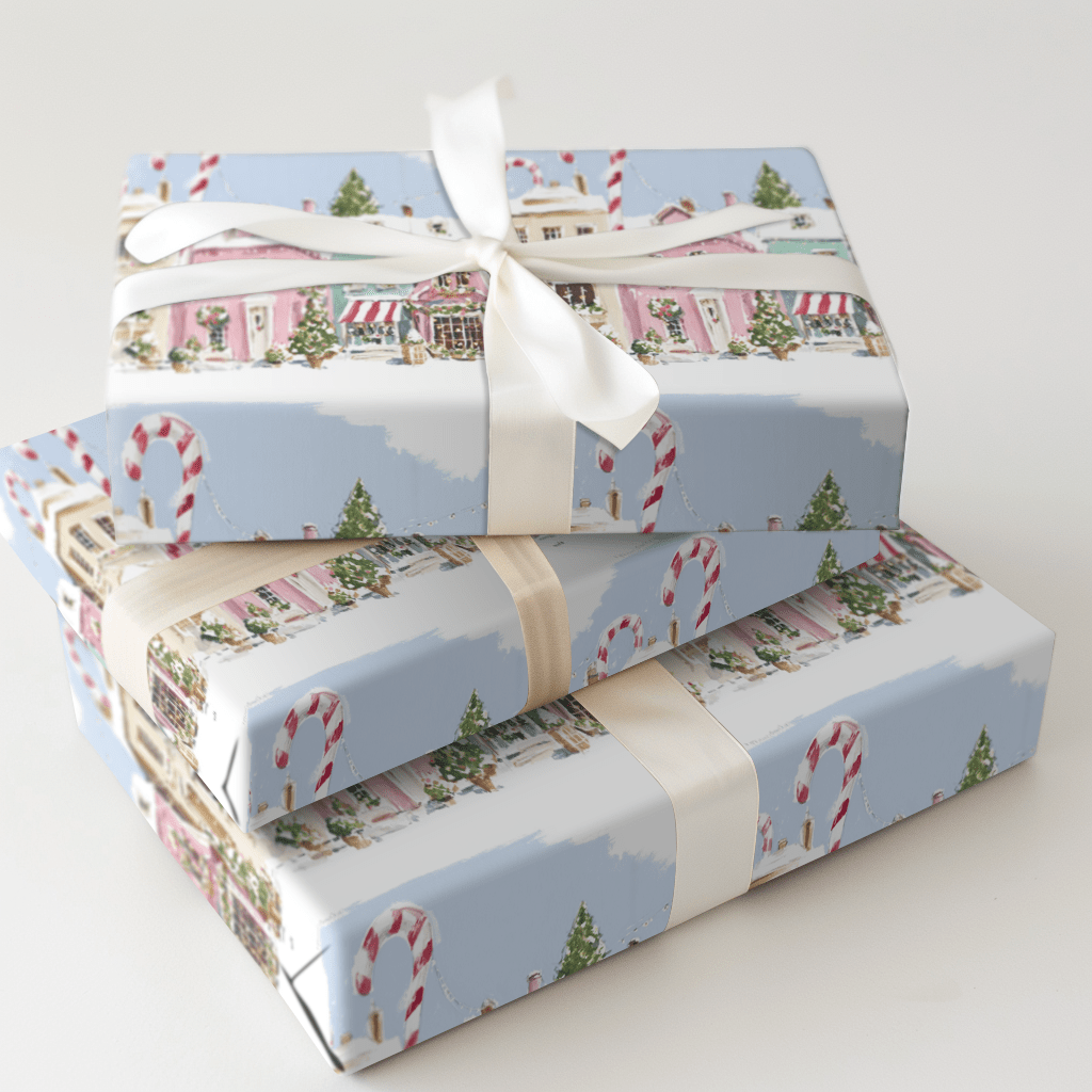 Candy Cane Crossing - Wrapping Paper - Aspen & Arlo