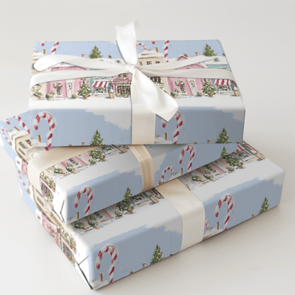 Candy Cane Crossing - Wrapping Paper - Aspen & Arlo