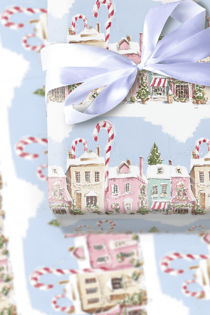Candy Cane Crossing - Wrapping Paper - Aspen & Arlo