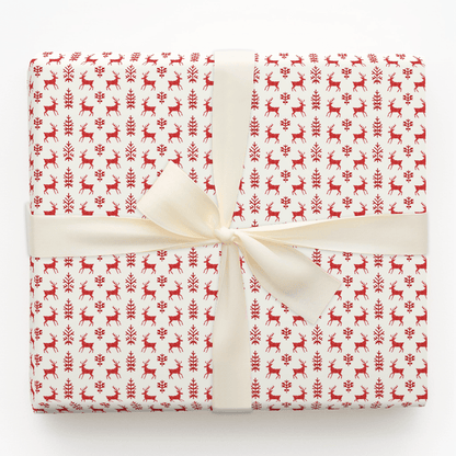Snowy Deer - Wrapping Paper - Aspen & Arlo