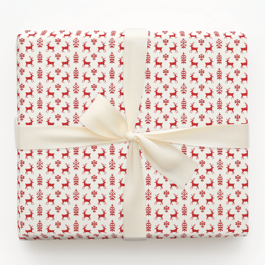 Snowy Deer - Wrapping Paper - Aspen & Arlo