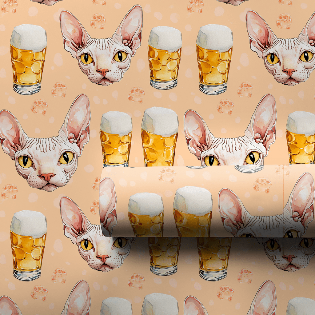 Brews with the Sphynx - Wrapping Paper - Aspen & Arlo