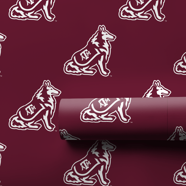 Maroon Hound Mark - Wrapping Paper - Aspen & Arlo