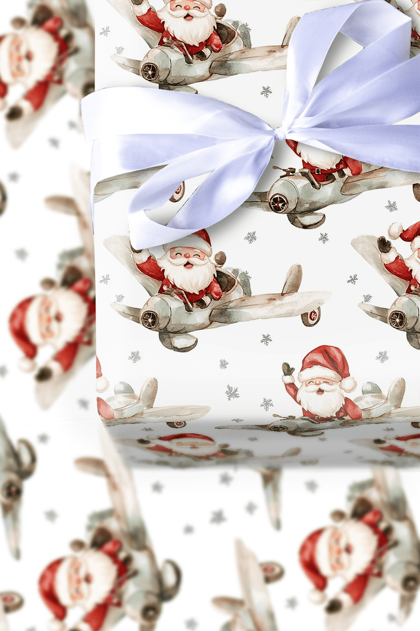 Sky High Claus - Wrapping Paper - Aspen & Arlo