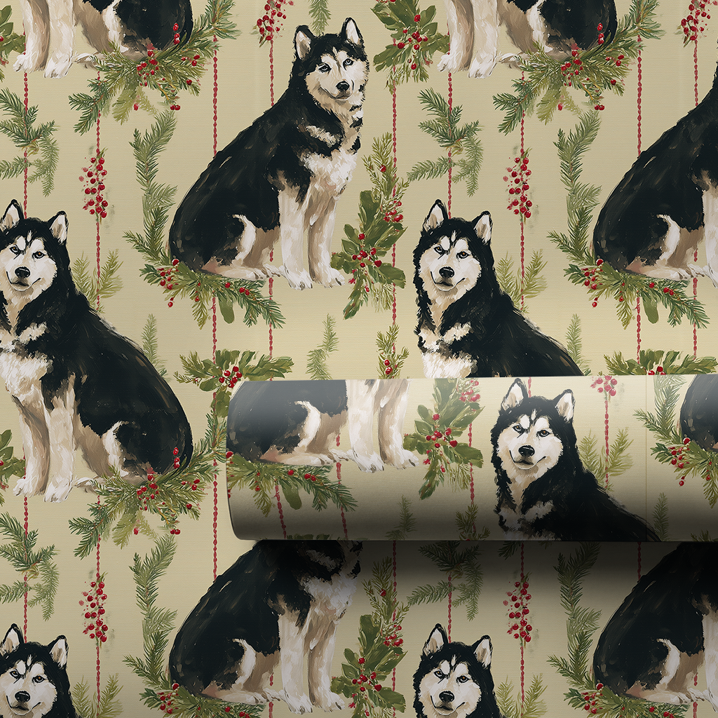 Husky Christmas Green