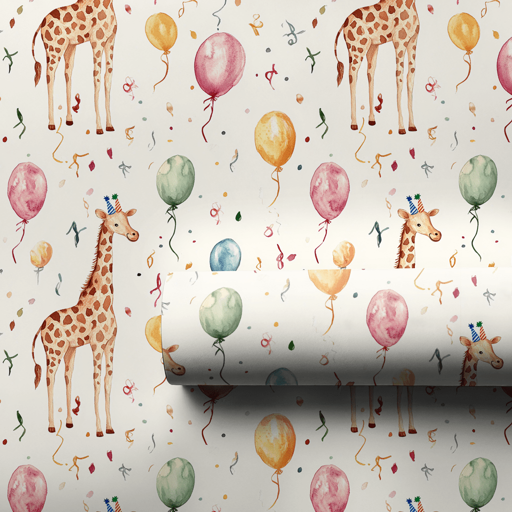 Giraffetastic Celebration - Wrapping Paper - Aspen & Arlo