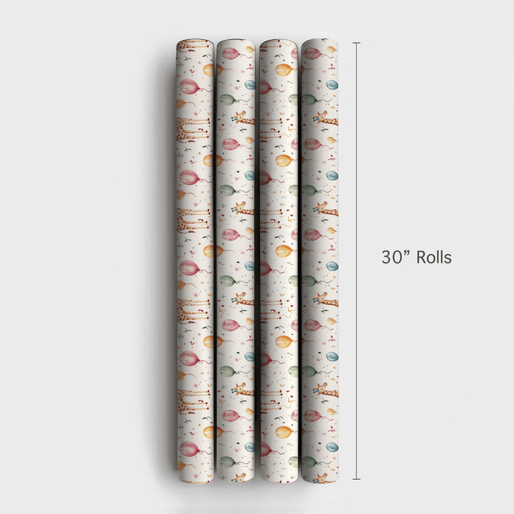 Giraffetastic Celebration - Wrapping Paper - Aspen & Arlo