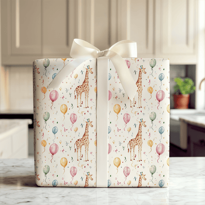Giraffetastic Celebration - Wrapping Paper - Aspen & Arlo