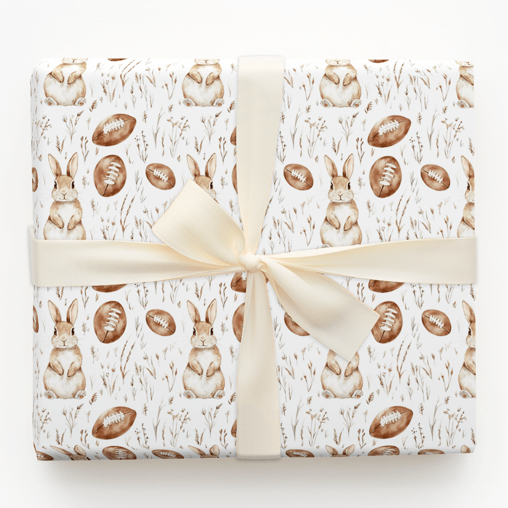 Bunny in the Endzone - Wrapping Paper - Aspen & Arlo