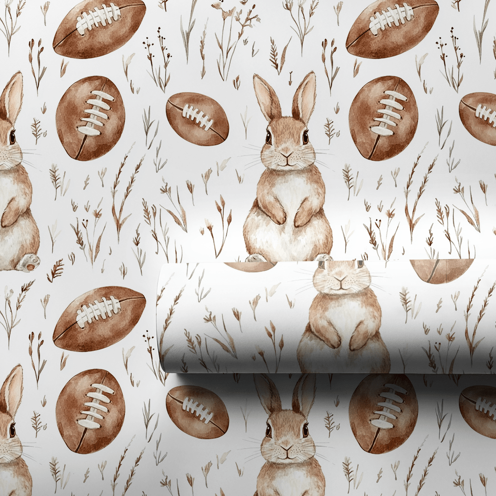 Bunny in the Endzone - Wrapping Paper - Aspen & Arlo