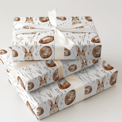 Bunny in the Endzone - Wrapping Paper - Aspen & Arlo