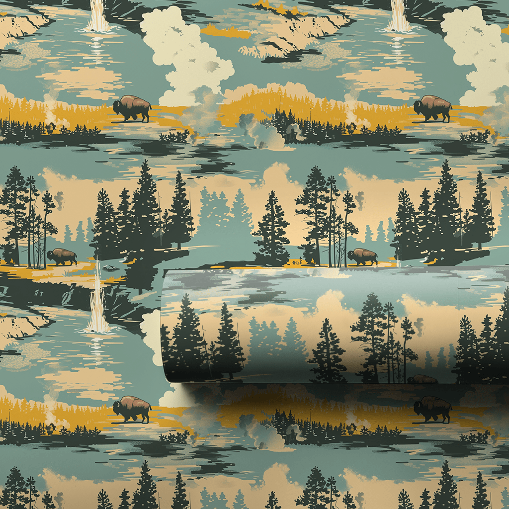 Bison Around - Wrapping Paper - Aspen & Arlo