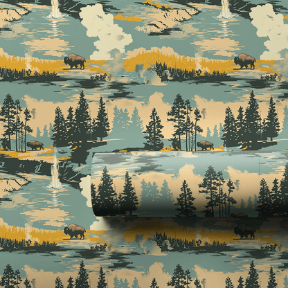 Bison Around - Wrapping Paper - Aspen & Arlo