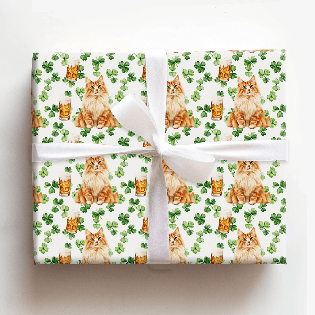 Brews with the Maine Coon - Wrapping Paper - Aspen & Arlo