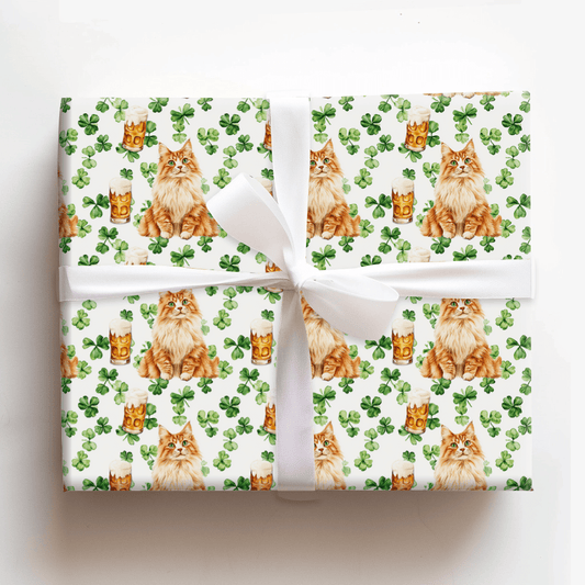 Brews with the Maine Coon - Wrapping Paper - Aspen & Arlo