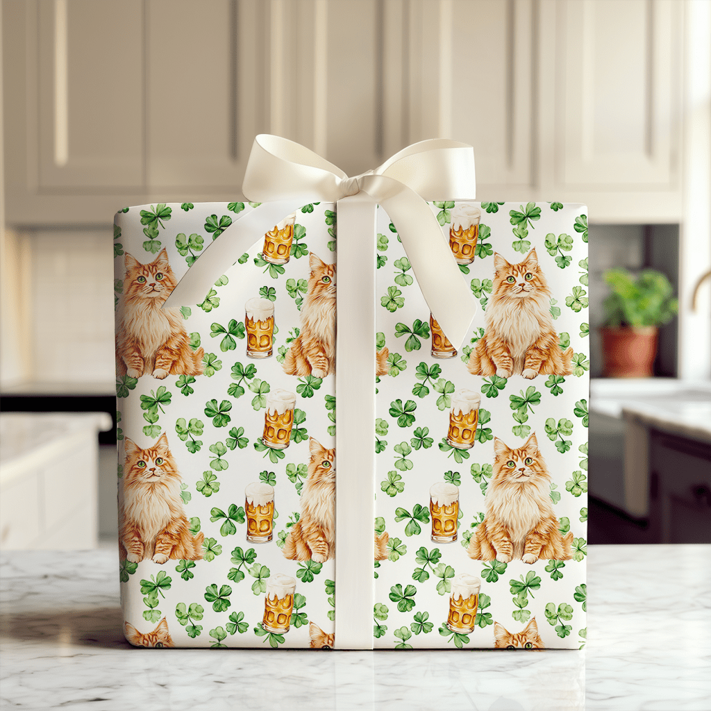 Brews with the Maine Coon - Wrapping Paper - Aspen & Arlo