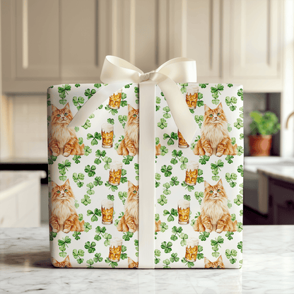 Brews with the Maine Coon - Wrapping Paper - Aspen & Arlo