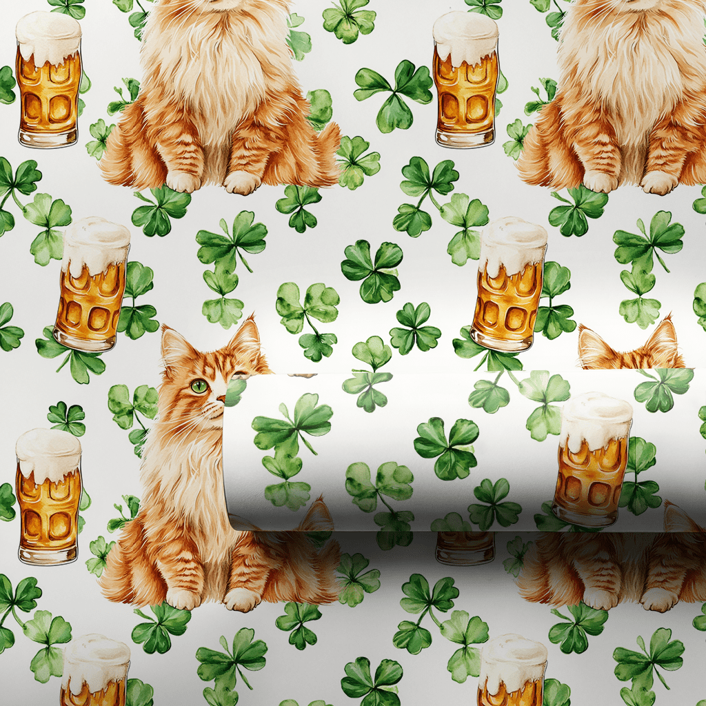 Brews with the Maine Coon - Wrapping Paper - Aspen & Arlo