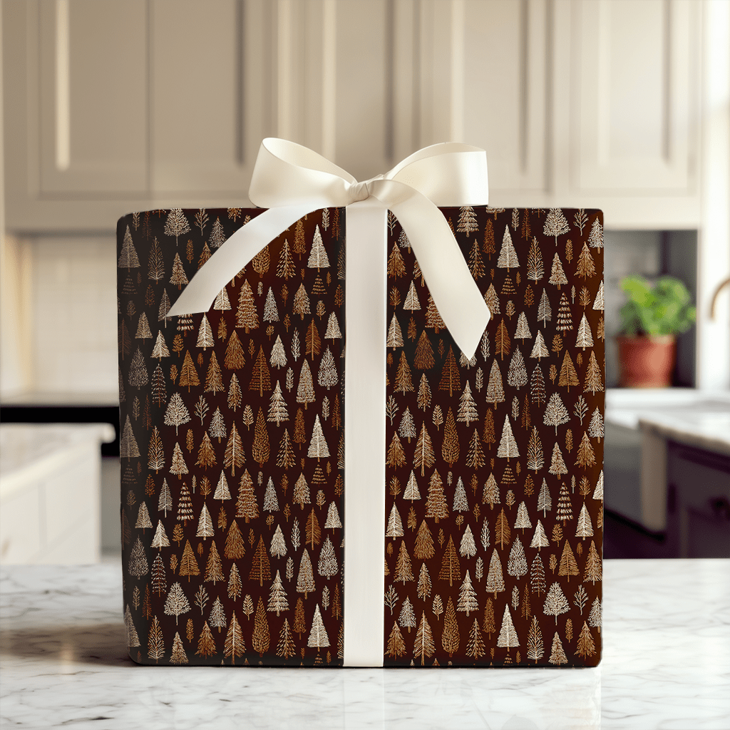 Dark Brown Themed - Wrapping Paper - Aspen & Arlo