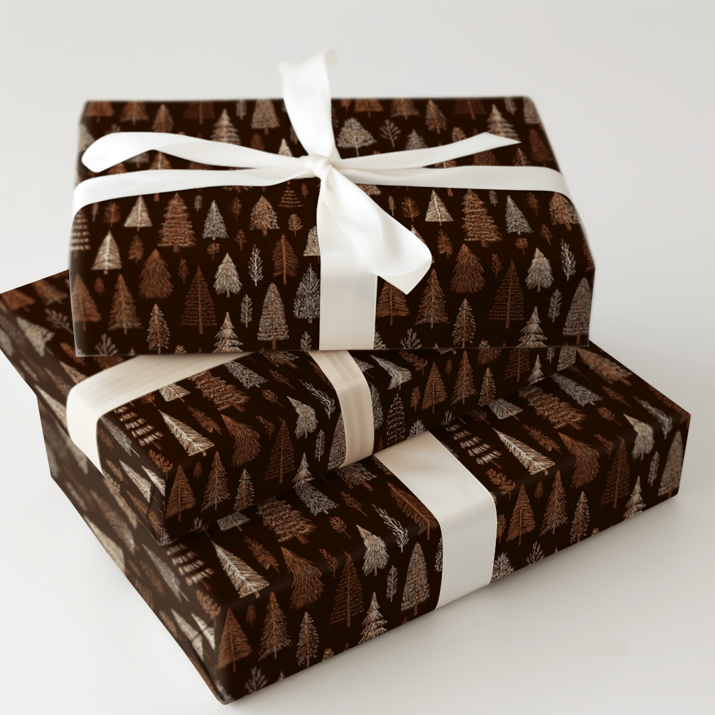 Dark Brown Themed - Wrapping Paper - Aspen & Arlo
