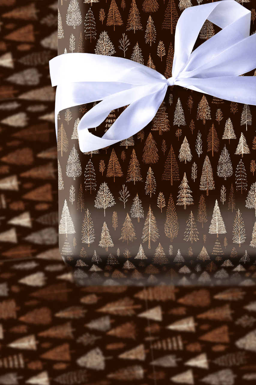 Dark Brown Themed - Wrapping Paper - Aspen & Arlo