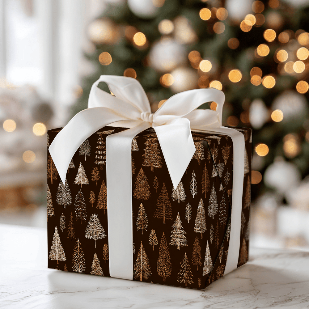Dark Brown Themed - Wrapping Paper - Aspen & Arlo