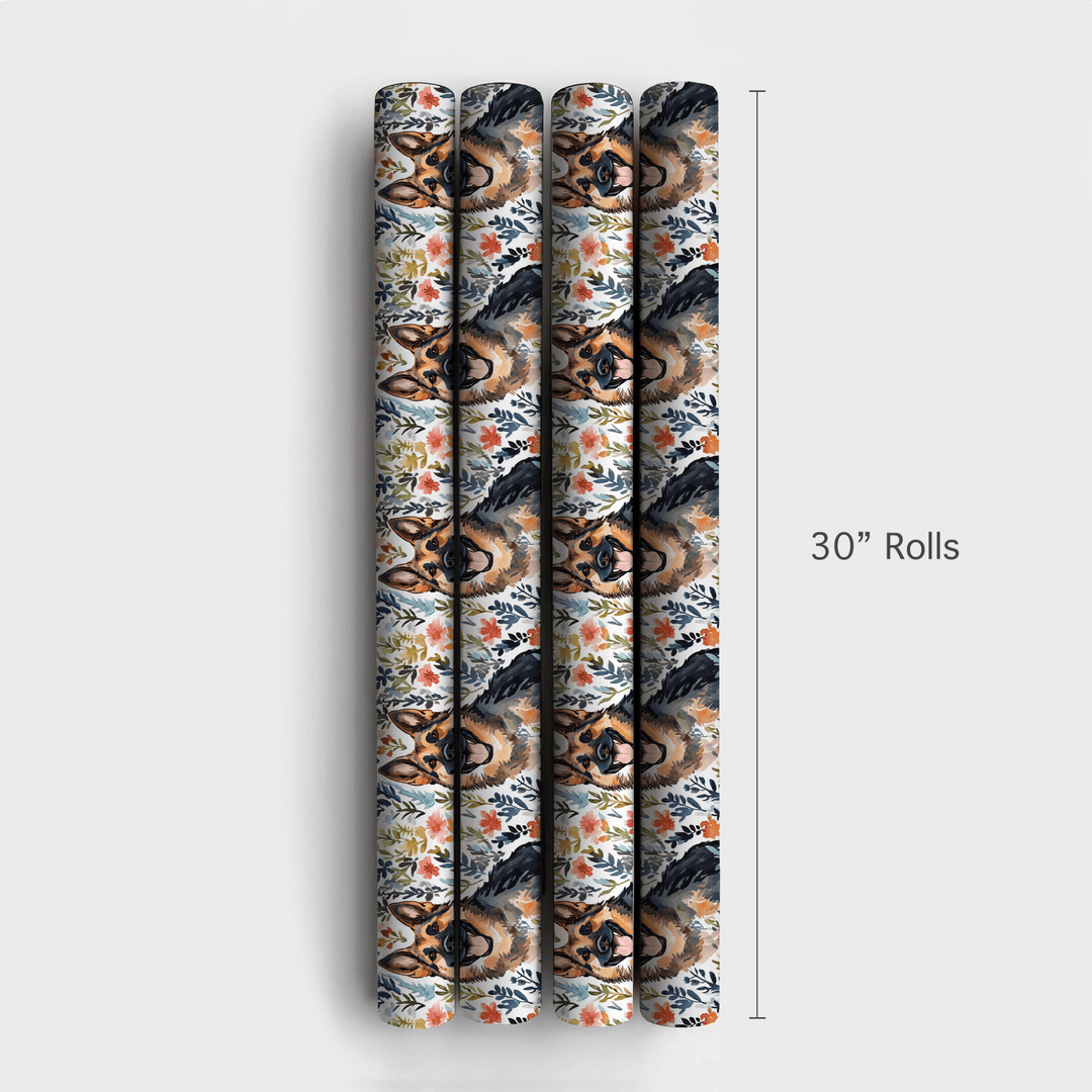 Garden with the German Shepherd - Wrapping Paper - Aspen & Arlo