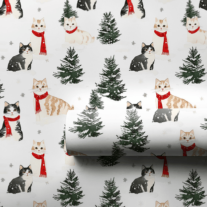 Snow Day for the Cats - Wrapping Paper - Aspen & Arlo