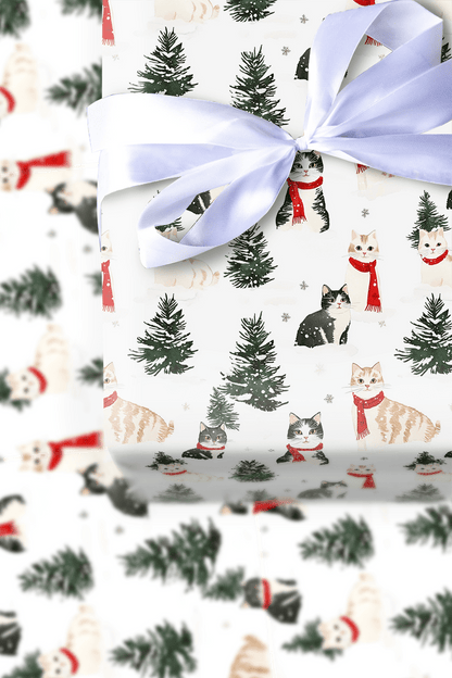Snow Day for the Cats - Wrapping Paper - Aspen & Arlo