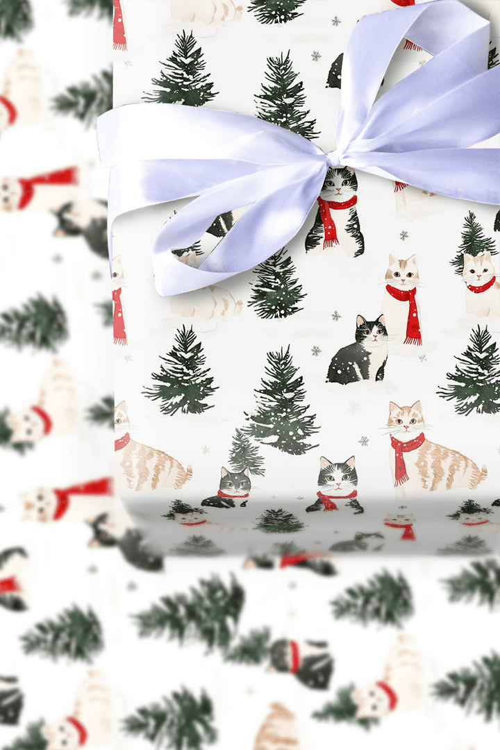 Snow Day for the Cats - Wrapping Paper - Aspen & Arlo