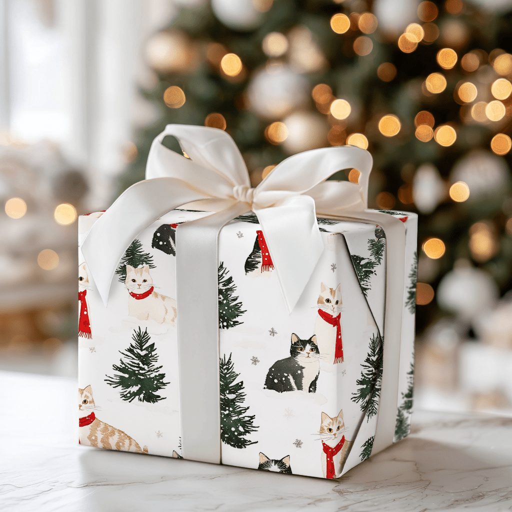 Snow Day for the Cats - Wrapping Paper - Aspen & Arlo