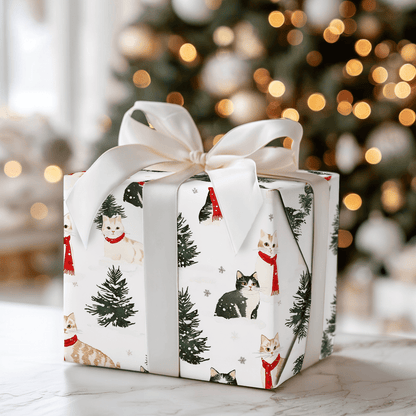 Snow Day for the Cats - Wrapping Paper - Aspen & Arlo