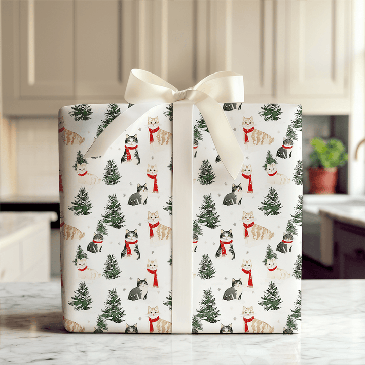 Snow Day for the Cats - Wrapping Paper - Aspen & Arlo