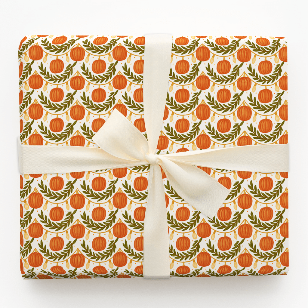 Gourd Garland Glow - Wrapping Paper - Aspen & Arlo