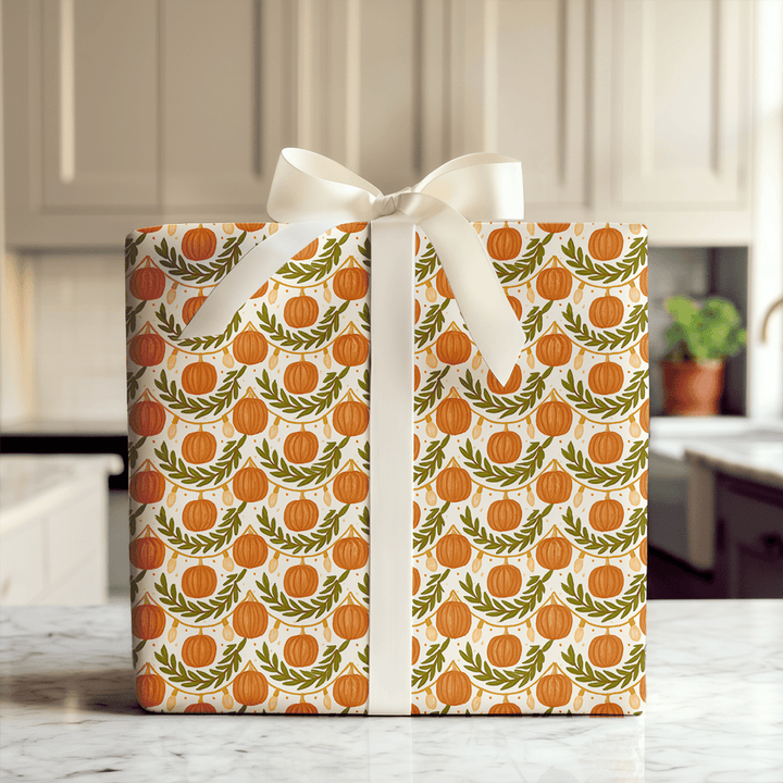 Gourd Garland Glow - Wrapping Paper - Aspen & Arlo