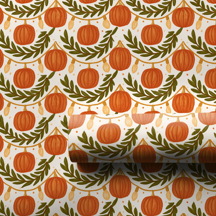 Gourd Garland Glow - Wrapping Paper - Aspen & Arlo