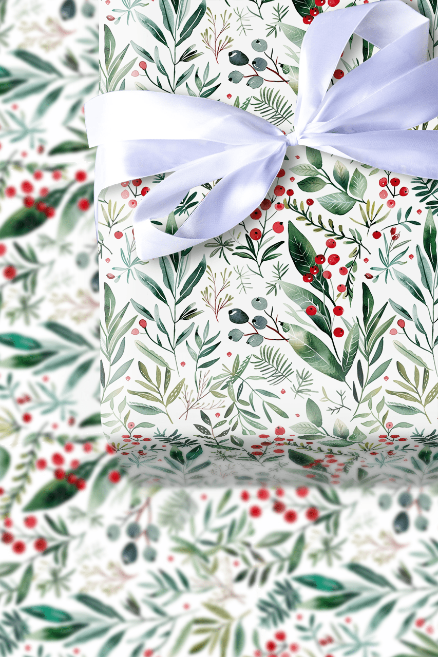 Holly Happies - Wrapping Paper - Aspen & Arlo