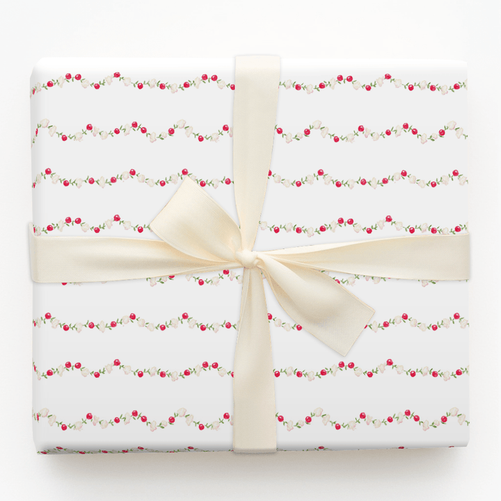 Holly Berry Border - Wrapping Paper - Aspen & Arlo