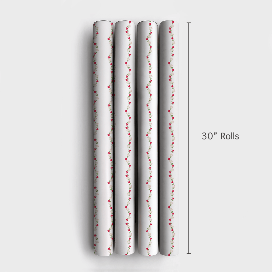 Holly Berry Border - Wrapping Paper - Aspen & Arlo