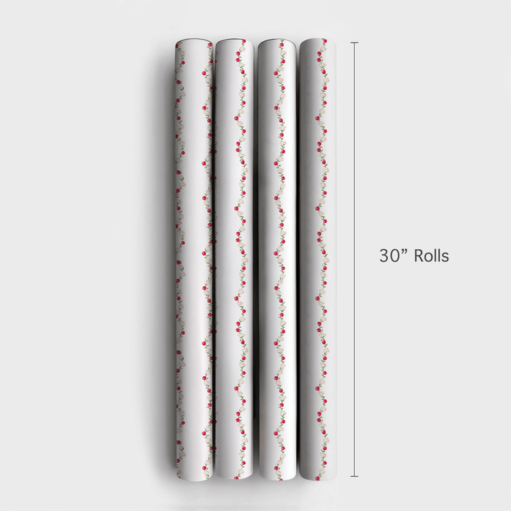 Holly Berry Border - Wrapping Paper - Aspen & Arlo