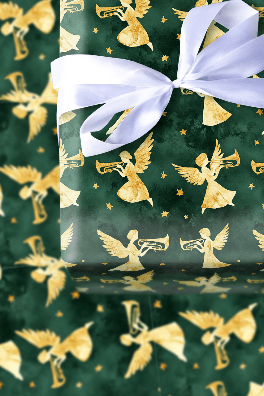 Golden Angels - Wrapping Paper - Aspen & Arlo