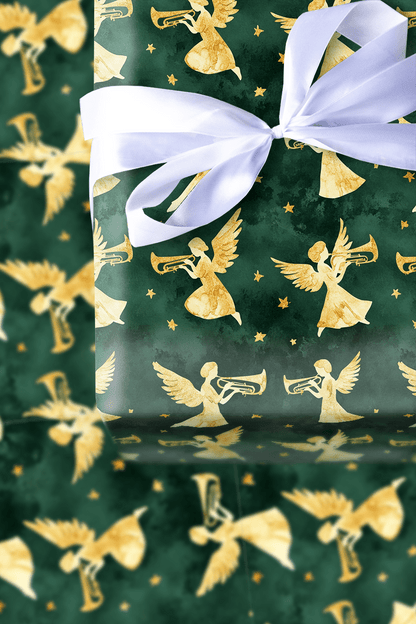 Golden Angels - Wrapping Paper - Aspen & Arlo