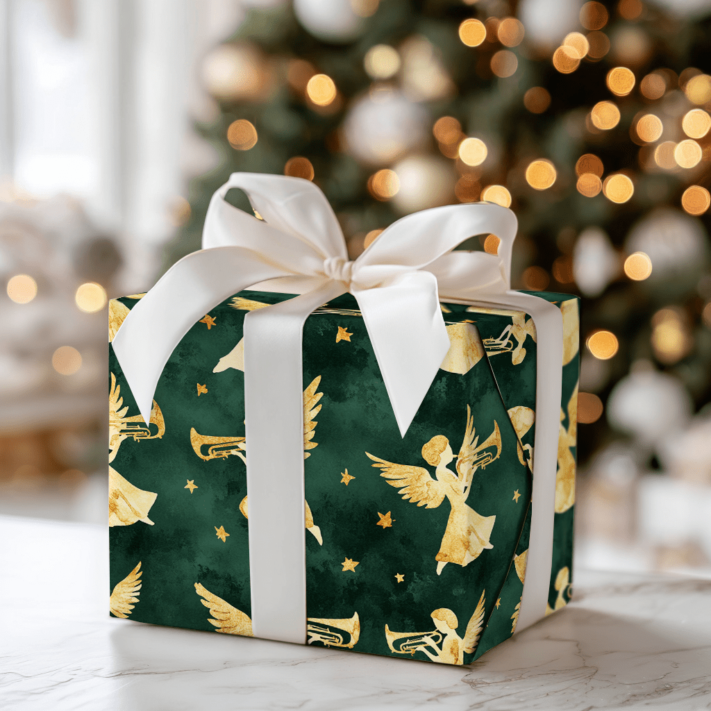 Golden Angels - Wrapping Paper - Aspen & Arlo