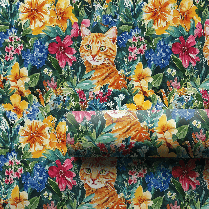 Garden Day with the Orange Tabby - Wrapping Paper - Aspen & Arlo