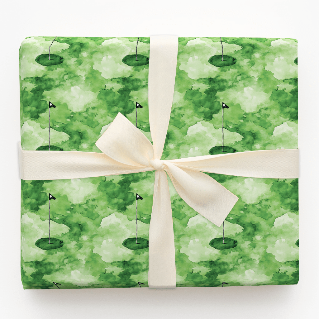 Green Putt - Wrapping Paper - Aspen & Arlo