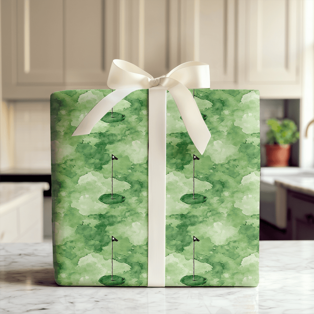 Green Putt - Wrapping Paper - Aspen & Arlo